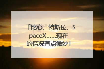 比心、特斯拉、SpaceX……现在的情况有点微妙