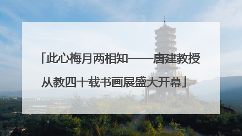 此心梅月两相知——唐建教授从教四十载书画展盛大开幕