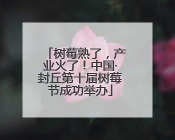 树莓熟了，产业火了！中国·封丘第十届树莓节成功举办