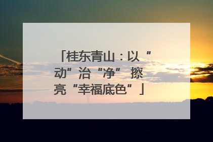 桂东青山：以“动”治“净” 擦亮“幸福底色”