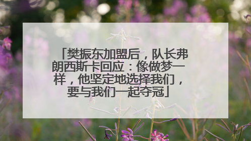 樊振东加盟后，队长弗朗西斯卡回应：像做梦一样，他坚定地选择我们，要与我们一起夺冠