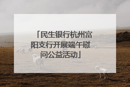 民生银行杭州富阳支行开展端午慰问公益活动