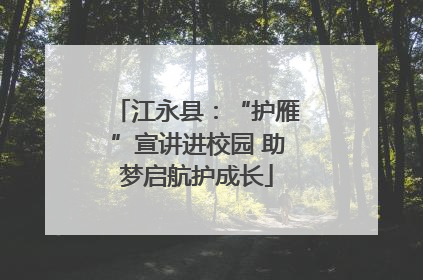 江永县：“护雁”宣讲进校园 助梦启航护成长