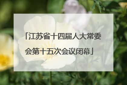 江苏省十四届人大常委会第十五次会议闭幕