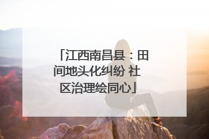 江西南昌县：田间地头化纠纷 社区治理绘同心