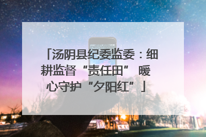 汤阴县纪委监委：细耕监督“责任田” 暖心守护“夕阳红”