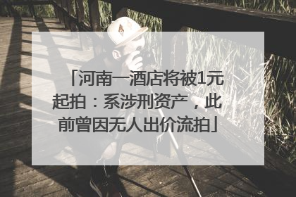 河南一酒店将被1元起拍：系涉刑资产，此前曾因无人出价流拍
