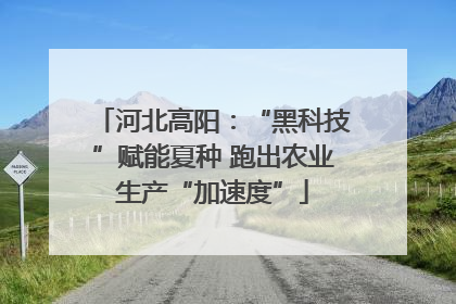 河北高阳：“黑科技”赋能夏种 跑出农业生产“加速度”