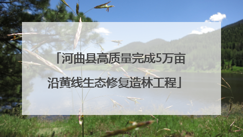 河曲县高质量完成5万亩沿黄线生态修复造林工程