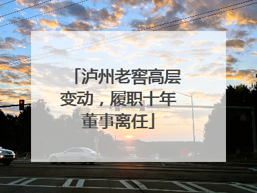 泸州老窖高层变动，履职十年董事离任