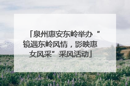 泉州惠安东岭举办“镜遇东岭风情，影映惠女风采”采风活动