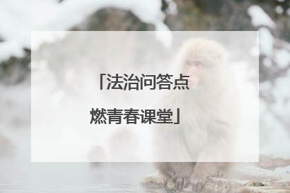 法治问答点燃青春课堂