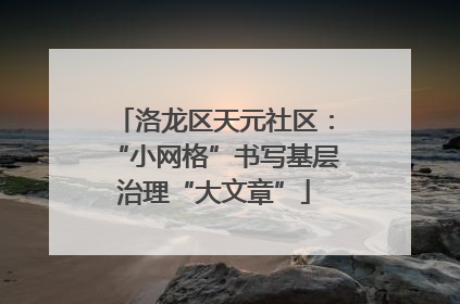 洛龙区天元社区：“小网格”书写基层治理“大文章”