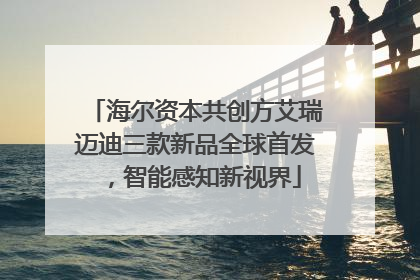 海尔资本共创方艾瑞迈迪三款新品全球首发，智能感知新视界
