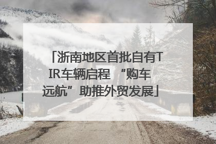 浙南地区首批自有TIR车辆启程 “购车远航”助推外贸发展