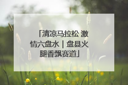 清凉马拉松 激情六盘水｜盘县火腿香飘赛道