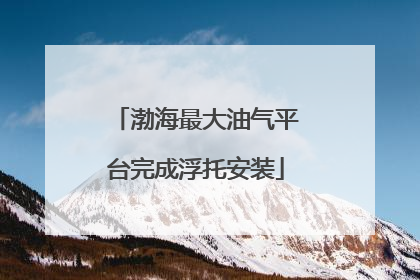 渤海最大油气平台完成浮托安装