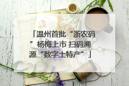 温州首批“浙农码”杨梅上市 扫码溯源“数字土特产”