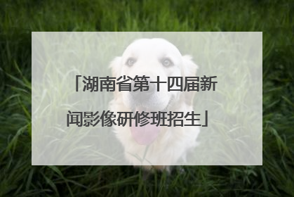 湖南省第十四届新闻影像研修班招生