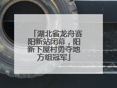 湖北省龙舟赛阳新站闭幕，阳新下屋村勇夺地方组冠军