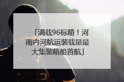 满载96标箱！河南内河航运装载量最大集装箱船首航