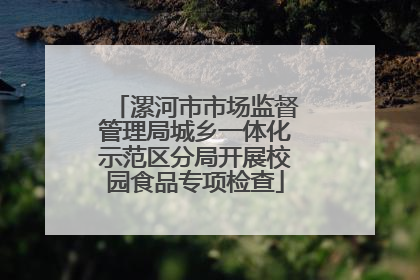漯河市市场监督管理局城乡一体化示范区分局开展校园食品专项检查