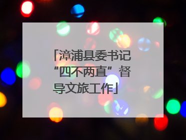 漳浦县委书记“四不两直”督导文旅工作