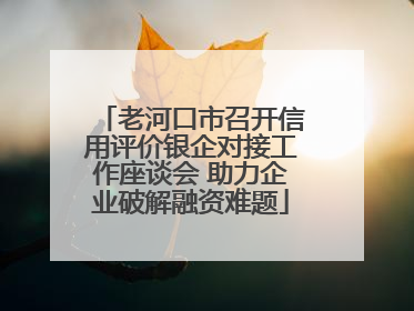 老河口市召开信用评价银企对接工作座谈会 助力企业破解融资难题