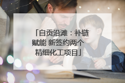 自贡沿滩：补链赋能 新签约两个精细化工项目