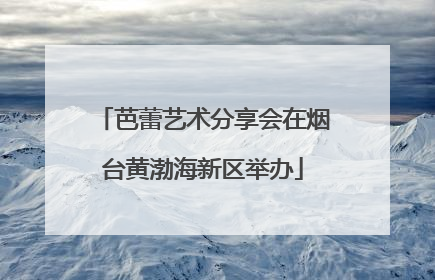 芭蕾艺术分享会在烟台黄渤海新区举办