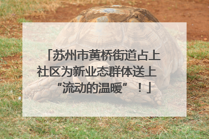 苏州市黄桥街道占上社区为新业态群体送上“流动的温暖”！
