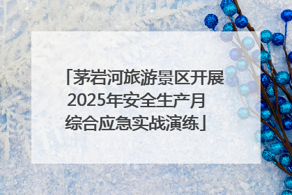 茅岩河旅游景区开展2025年安全生产月综合应急实战演练