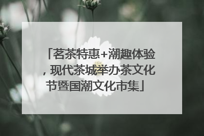 茗茶特惠+潮趣体验，现代茶城举办茶文化节暨国潮文化市集