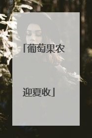 葡萄果农迎夏收