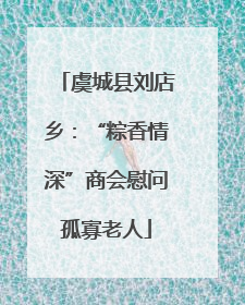 虞城县刘店乡：“粽香情深”商会慰问孤寡老人