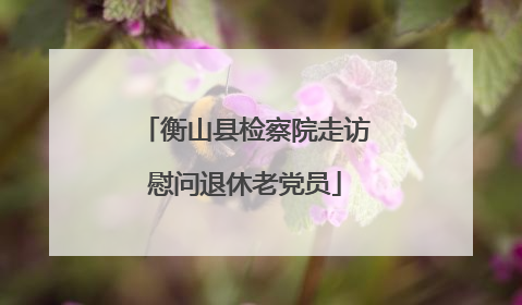 衡山县检察院走访慰问退休老党员