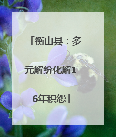 衡山县：多元解纷化解16年积怨