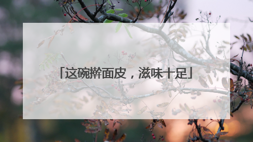 这碗擀面皮，滋味十足