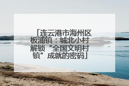 连云港市海州区板浦镇：城北小村解锁“全国文明村镇”成就的密码
