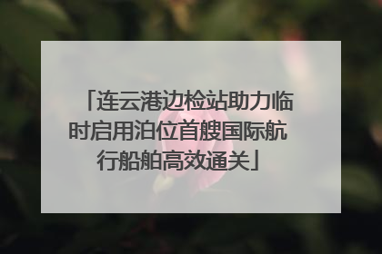 连云港边检站助力临时启用泊位首艘国际航行船舶高效通关