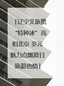 辽宁文旅携“特种冰”亮相北京 多元魅力点燃夏日旅游热情