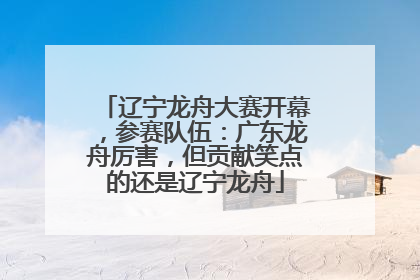 辽宁龙舟大赛开幕，参赛队伍：广东龙舟厉害，但贡献笑点的还是辽宁龙舟