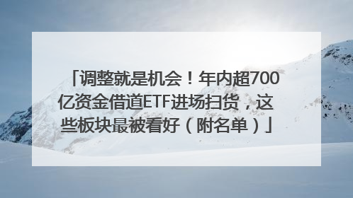 调整就是机会！年内超700亿资金借道ETF进场扫货，这些板块最被看好（附名单）