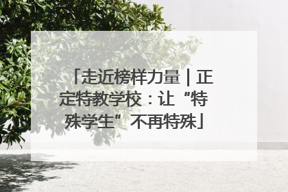 走近榜样力量｜正定特教学校：让“特殊学生”不再特殊