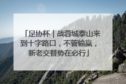 足协杯｜战蓉城泰山来到十字路口，不管输赢，新老交替势在必行