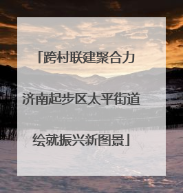跨村联建聚合力 济南起步区太平街道绘就振兴新图景