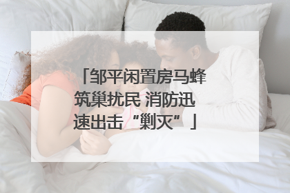 邹平闲置房马蜂筑巢扰民 消防迅速出击“剿灭”
