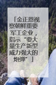 金正恩视察朝鲜重要军工企业，指示“要大量生产新型威力强大的炮弹”