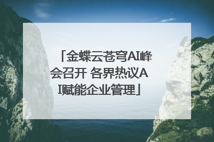 金蝶云苍穹AI峰会召开 各界热议AI赋能企业管理
