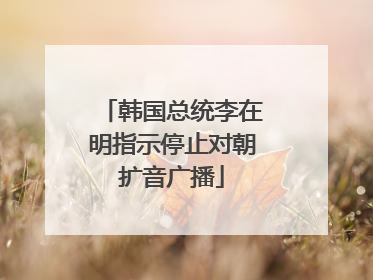 韩国总统李在明指示停止对朝扩音广播